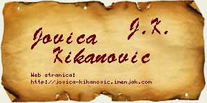 Jovica Kikanović vizit kartica